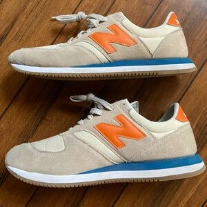New Balance Unisex UL420v2 Sneaker, in Calm Taupe with Orange
